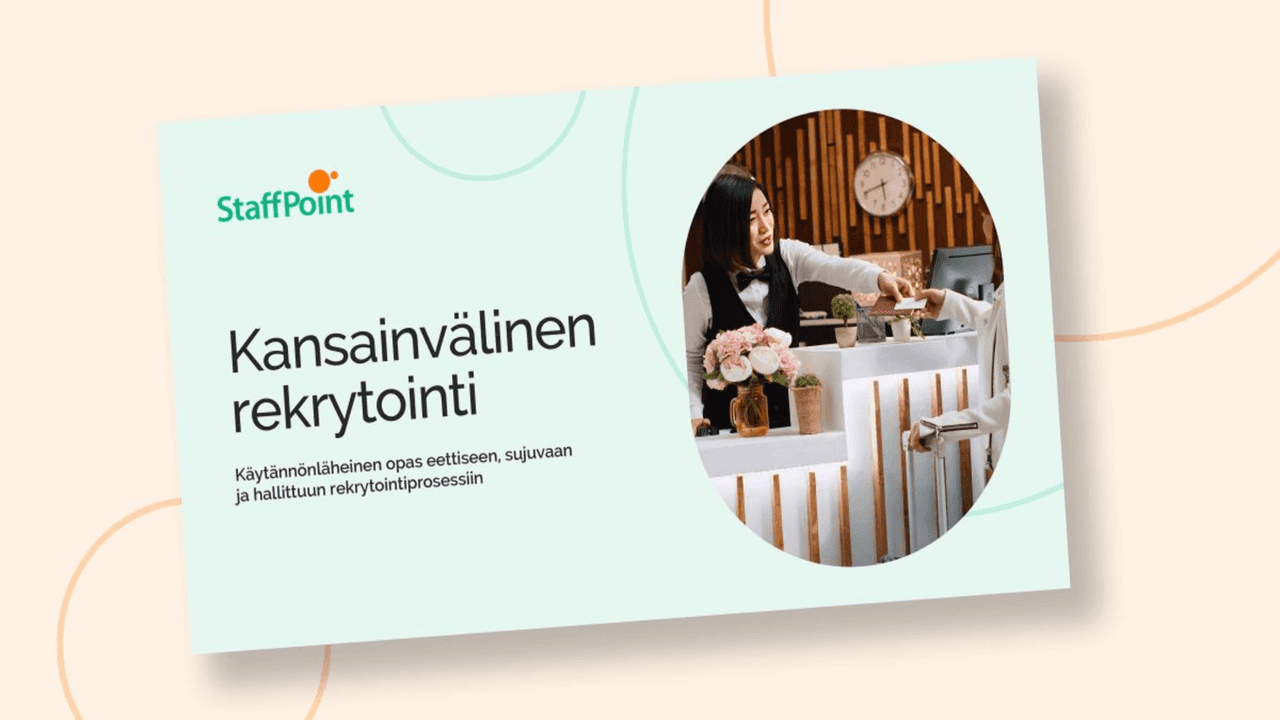 Kansikuva kansainvälinen rekrytointi -oppaasta